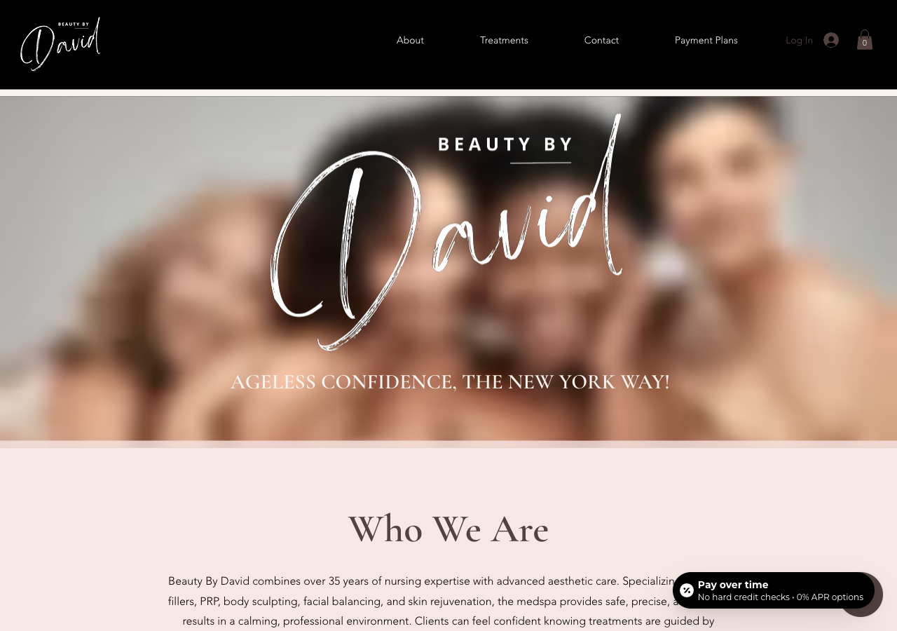 Current screenshot of Beauty By David website